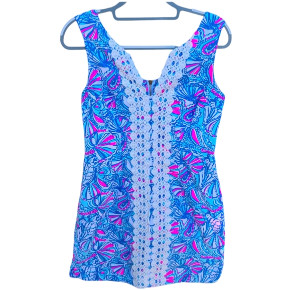 Lilly Pulitzer for Target Dresses & Skirts - Lilly Pulitzer for Target My Fans blue pink Shift dress 10 euc 20th Anniversary
